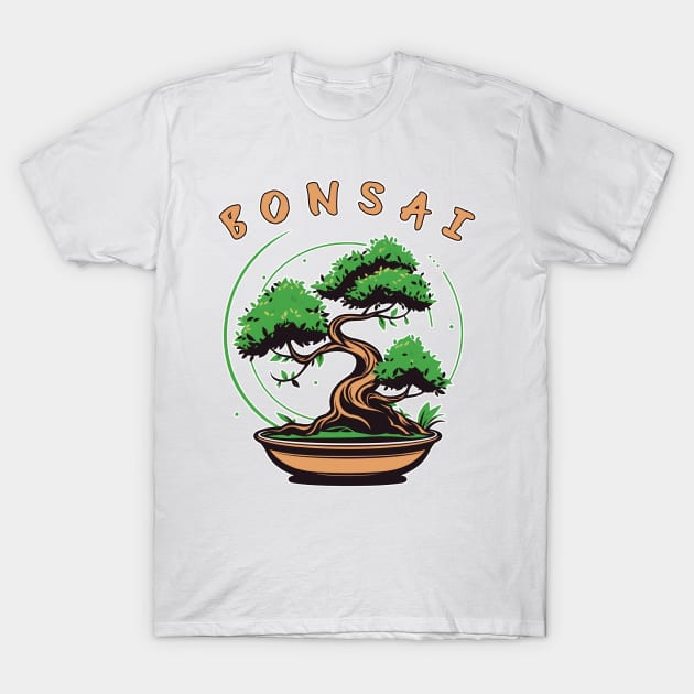 Bonsai Tree Art T-Shirt by Underground Cargo